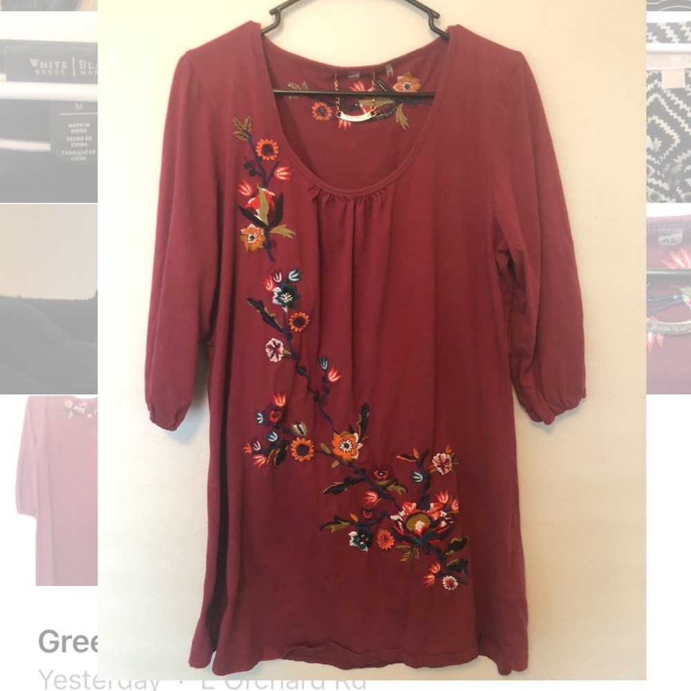 Adorable maroon dress